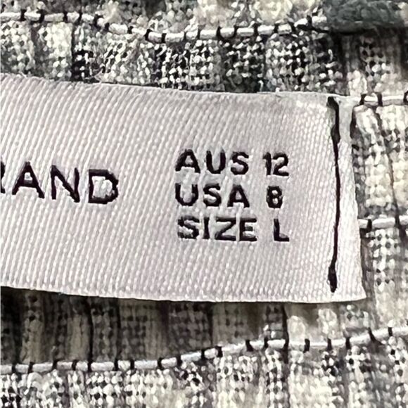 Faithful the Brand Liv Linen Check Jumpsuit Size 8 Boho Vacation Resort Retro - Picture 15 of 16